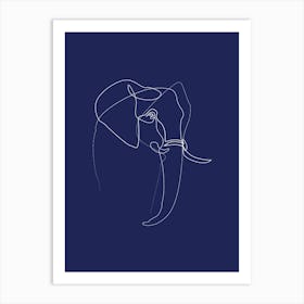 Elephant - Line Art Series Art Print