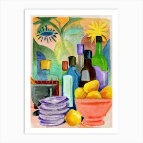 Evening Drinks Art Print