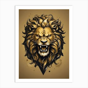 Lion Head Art Print