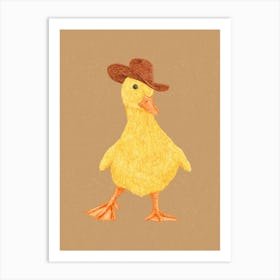 Daphne The Cowgirl Duckling Art Print