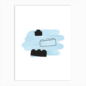 Lego Ships In The Water Art Print