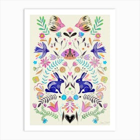 Folk Illustration Bright Joy Art Print