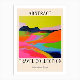 Abstract Travel Collection Poster United States Of America 4 Art Print