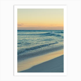Seaside Sunset On The Beach Art Print