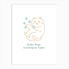 Santa Paws Art Print