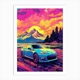 Subaru Brz Ghibli Style Art Print