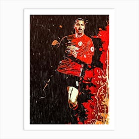 Zlatan Soccer Player Art Print