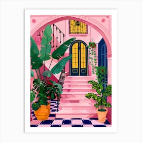 Pink Doorway 1 Art Print