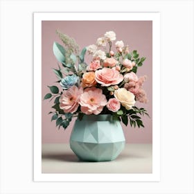 Floral Arrangement In A Vase Art Print