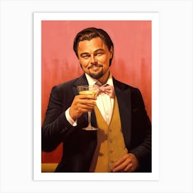 Leonardo DiCaprio Cheers Art Art Print