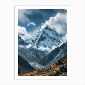 Everest Mountain Range Art Print