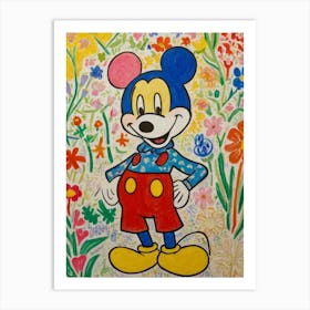 Mickey Mouse Style unemployment Art Print