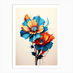 Abstract Flower Painting 7 Art Print