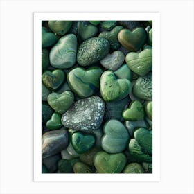 Green Pebbles Art Print