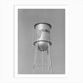 Water Tower, El Indio, Texas By Russell Lee Art Print