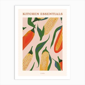 Abstract Corn Pattern Illustration 1 Poster 3 Art Print