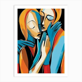 Two Women Hugging 2 Art Print