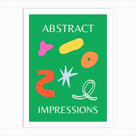 Abstract Impressions Poster 1 Green Art Print