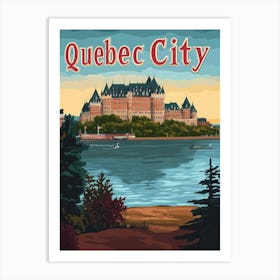 Aihrgdesign A Vintage Travel Poster Of Quebec City Art Print