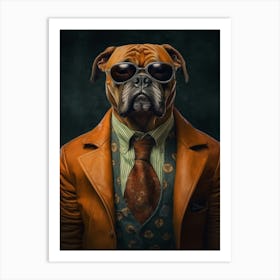 Gangster Dog Bullmastiff 3 Art Print