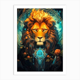 Lion Of The Night Art Print