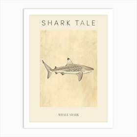 Whale Shark Vintage Illustration 5 Poster Art Print