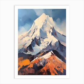 Mont Blanc France 2 Mountain Painting Art Print