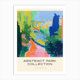 Abstract Park Collection Poster Parc Monceau Paris France 3 Art Print