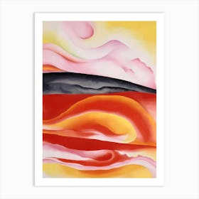 Georgia O'Keeffe - Red, Yollow And Black Streak Art Print