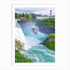 Rhine Falls, Switzerland Majestic, Beautiful & Classic (3) Art Print