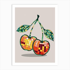 Cherry Mosaic Art Print