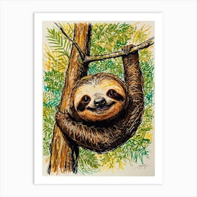 Sloth 8 Art Print