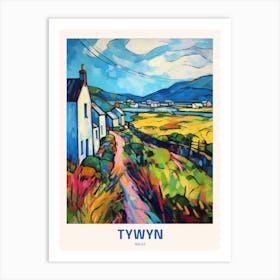 Tywyn Wales 5 Uk Travel Poster Art Print