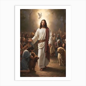 Jesus In The Crowd Art Print