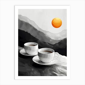 Coffee And Sunset Art Print