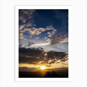 Sunset Over The Hills Art Print