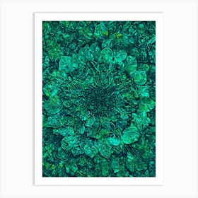 Green Flower Art Print