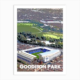 Goodison Park, Everton, Stadium, Football, Art, Soccer, Wall Print, Art Print Art Print