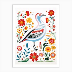 Scandinavian Bird Illustration Seagull 1 Art Print