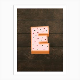 Gingerbread Christmas Letters Living Room Holiday Display 05 Art Print