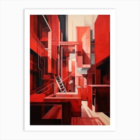Abstract Geometric Architecture 3 Art Print
