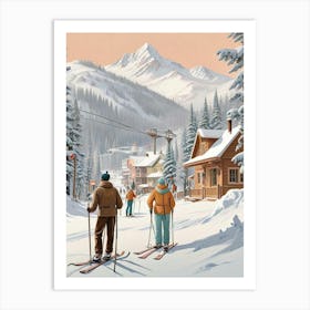 Retro Apres Ski Vintage Artwork (9) Art Print