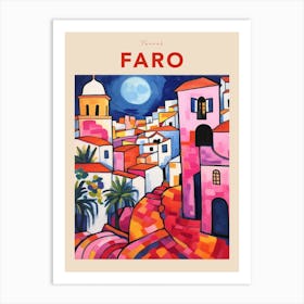 Faro Portugal 6 Fauvist Travel Poster Art Print