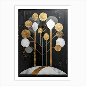 Gold Trees Art Print