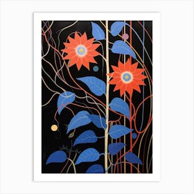 Passionflower 1 Hilma Af Klint Inspired Flower Illustration Art Print