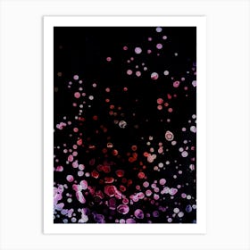 Black Abstraction Rain In Space Art Print