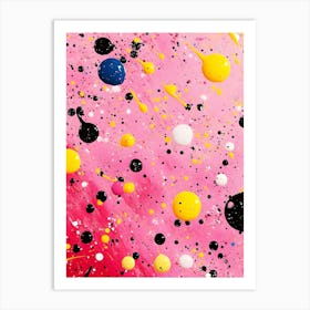 Pink Paint Splatters Art Print