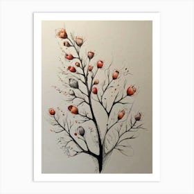 Pomegranate Tree Art Print