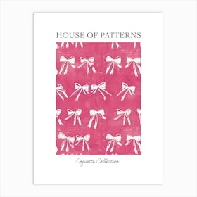 Pink And White Bows 4 Pattern Poster Art Print