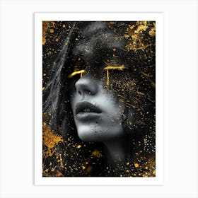 Black And Gold 49 Art Print